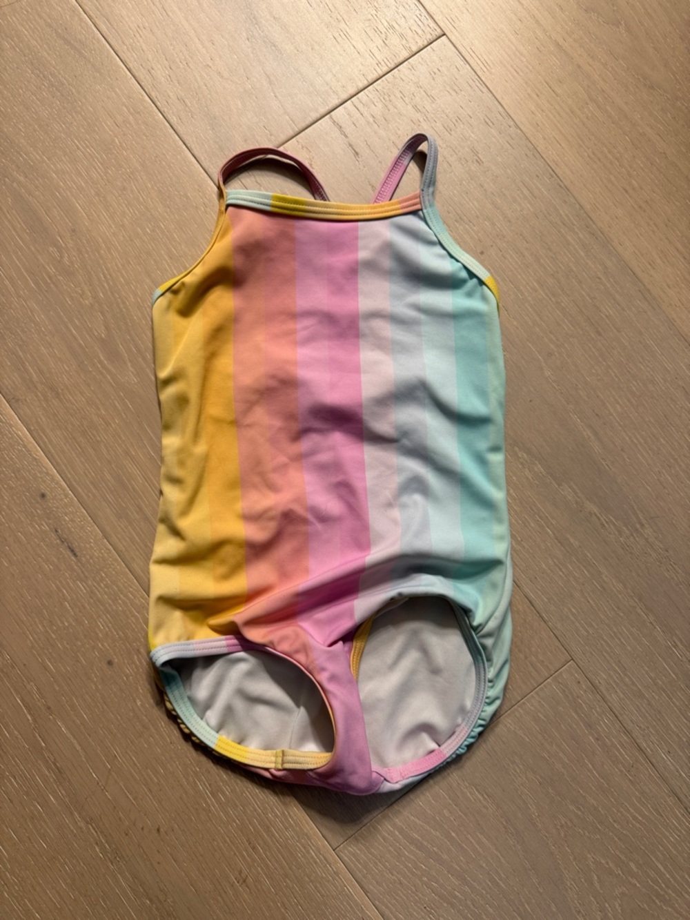 Hanna Andersson Rainbow Stripe One-Piece Swimsuit - Pastel Multi
